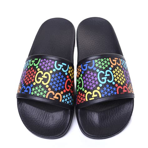 gucci psychedelic slides women's|Gucci slides women size 36.